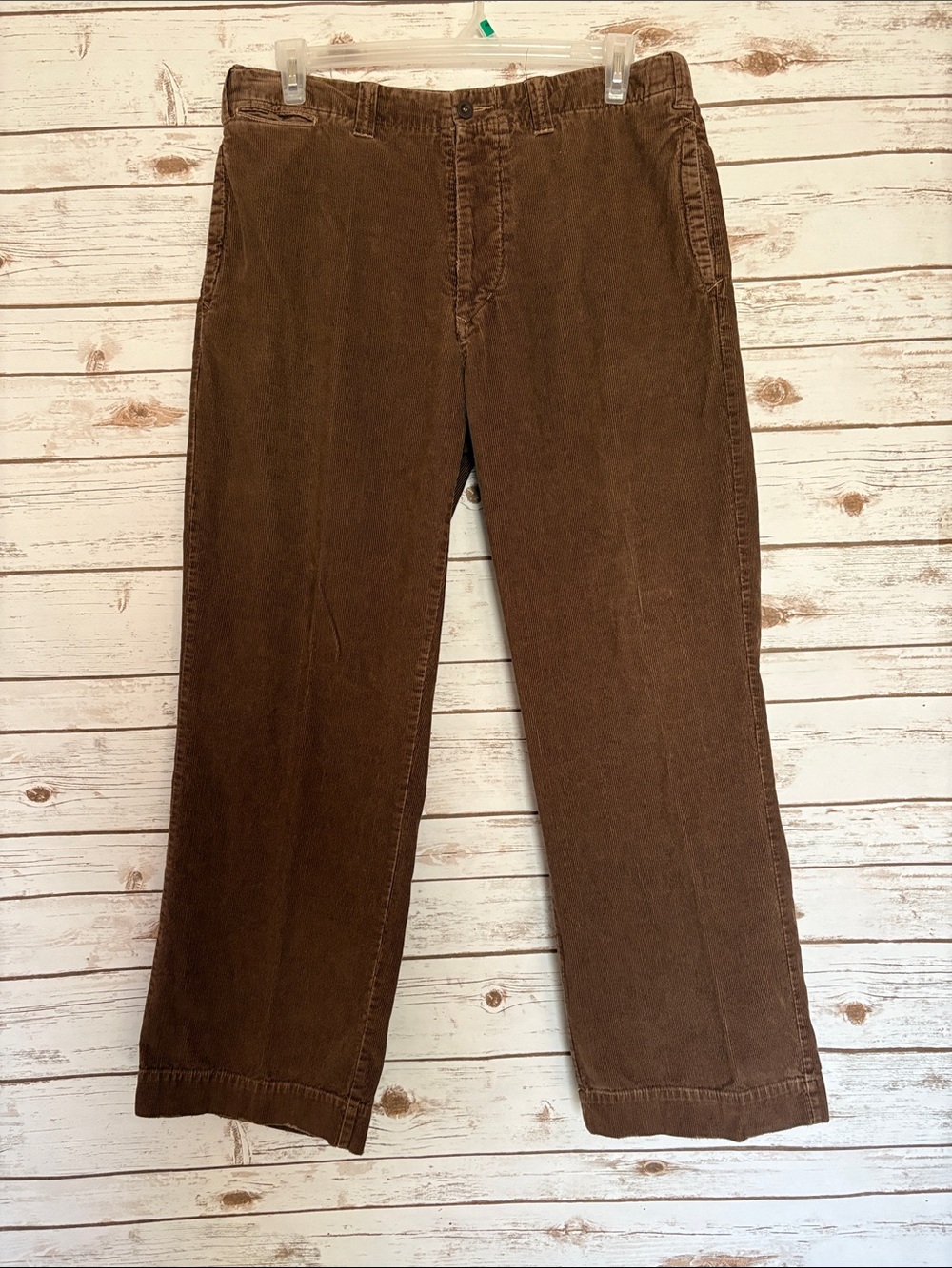 American Eagle Outfitters Men's Brown Corduroy Pants -Classic Casual Fit 34 x 32